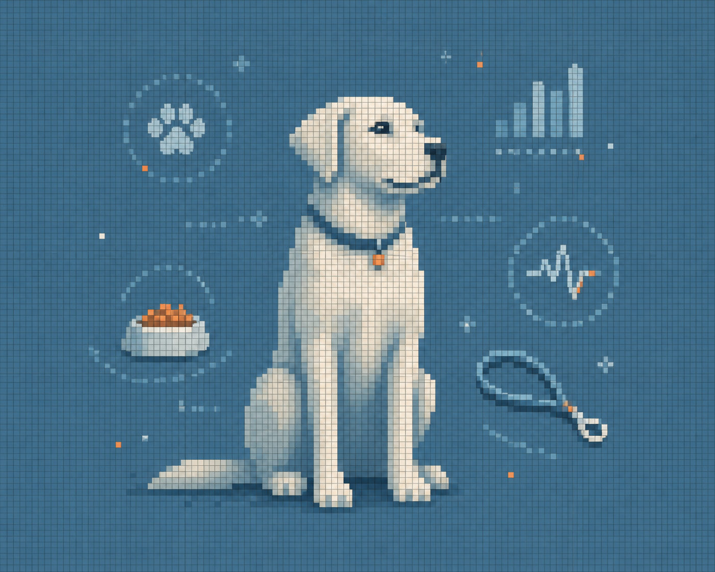 Pixel mosaic illustration for the Pet parents opportunity area